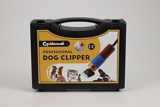 CGOLDENWALL Dog Hair Clipper for Grooming 200W Pet Clipper Kit with Spare Blade, Low Noise&Vibration, Animal Grooming Trimmer for Cat Sheep Dog