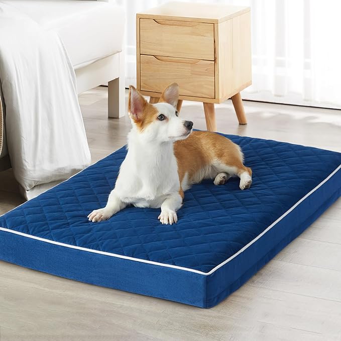 WNPETHOME Orthopedic Dog Bed Medium Size Dog, Waterproof Medium Dogs Bed with Removable Washable Cover, Multi-Needle Quilting Dogs Crate Bed