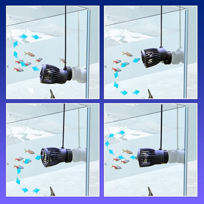 CONQUERALL 520-2600GPH 15W Wave Maker for Aquarium 24V DC Fish Tank Wave maker Sine Wave Technology Large Flow and Ultra Quiet Suit for Freshwater and Saltwater