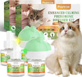 Cat Calming Diffuser with Three Timing Functions, 6-in-1 Cat Pheromones Calming Diffuser Kit, 120-Day Anxiety Relief, Stress Reduction & Relaxation for All Cats (2 Diffusers + 4 Refills)
