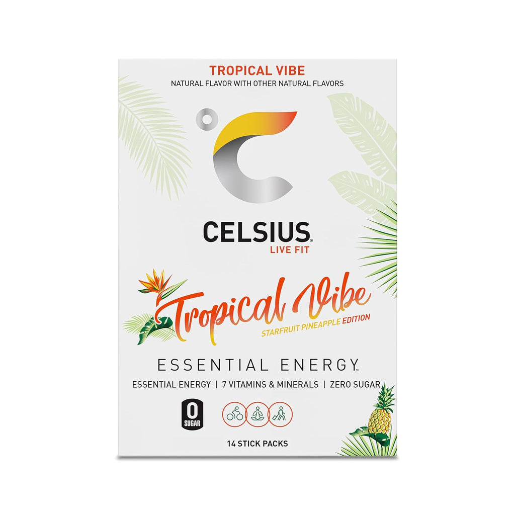CELSIUS® On-The-Go Powder Sticks Dragonfruit Lime, Essential Energy 2.8 Oz