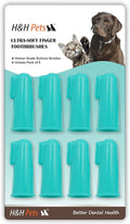H&H Pets Dog Finger Toothbrushes - Professional Pet Finger Dental Brush Set for Dogs Puppies Cats, Soft Bristles, Size Small 4 Count-Silicon