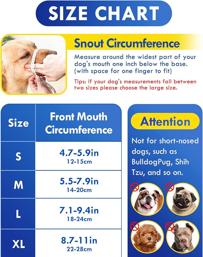 Dog Muzzle, Soft Air Mesh Muzzle for Small Medium Large Dogs Anti Biting Barking Chewing, Breathable Drinkable Adjustable Loop Pets Muzzle for German Shepherd Husky Labrador Retriever (Black,XL)