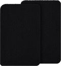 OLANLY Dog Door Mat Set 2-Piece 36x24, Absorbs Moisture and Dirt, Absorbent Non-Slip Washable Doormat, Quick Dry Chenille Mud Mat for Dogs, Entry Indoor Entryway Carpet for Inside Floor, Black