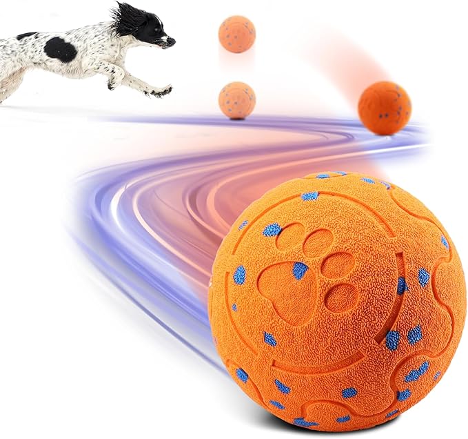 Interactive Dog Ball Toy, Automatic Moving Bouncing Rotating Smart Ball with 3 Modes, Durable E-TPU Material for Medium & Large Dogs, IP54 Waterproof Stimulation Toy to Keep Dog Busy & Active