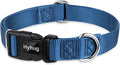Hyhug Dog Collar for Large Dogs, Heavy Duty, Blue | Quick Release Nylon Buckle Collar, Adjustable & Durable Pet Supplies for Boy & Girl Dogs(Large, Classic Blue)