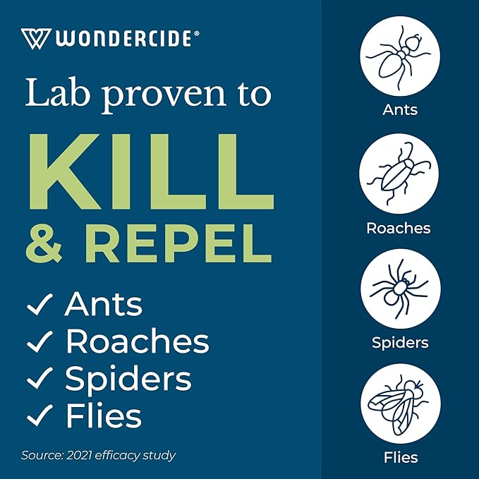 Wondercide - Indoor Pest Control Spray for Home and Kitchen - Ant, Roach, Spider, Fly, Flea, Bug Killer and Insect Repellent - with Natural Essential Oils - Pet and Family Safe— Peppermint 32 oz