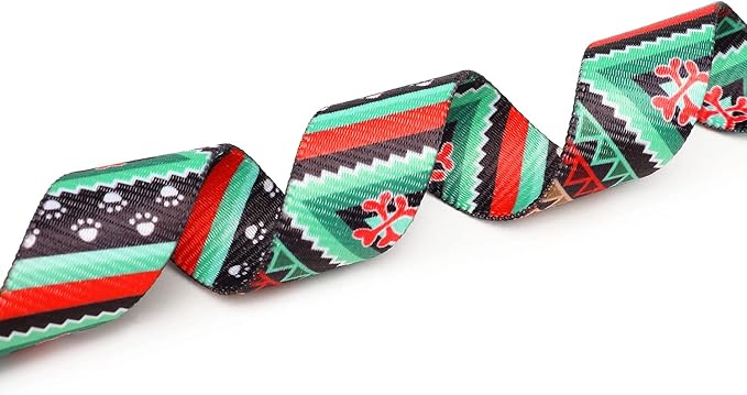 Mercano Adjustable Dog Collar - Special Design Patterns, Soft Nylon Comfortable Durable Pet Collar for Small Medium Large Dogs (XS, Ethnic Green)