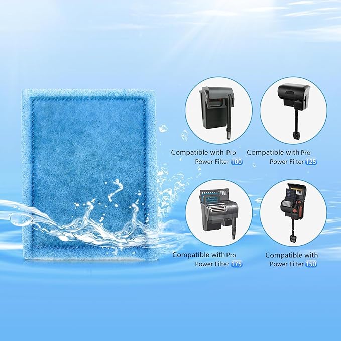 24 Pack Aquarium Filter Cartridge Rite-Size B Filter Cartridges Compatible with PRO Power Filters 100/125/175 Power Filter 150