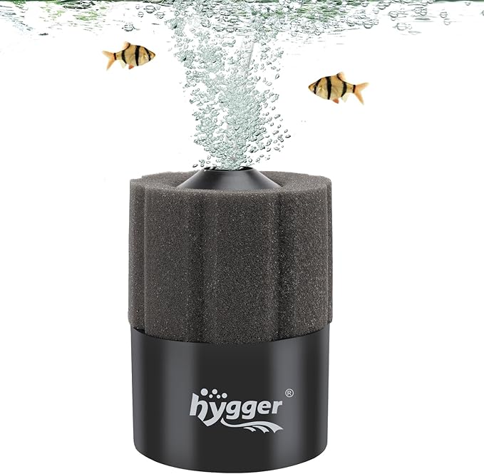 hygger Aquarium Sponge Filter 5-20 Gallon Small Fish Tank Filter for Turtle Breeding Fry Shrimp Snails Betta Air-Powered Filter with Reusable Biochemical Ball Spare Sponge Foam Filter