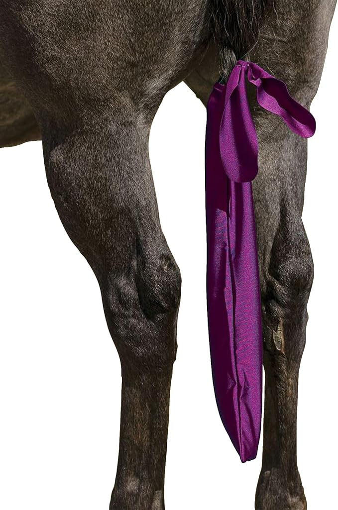 UltraFlex Lycra Tail Bag for Horses | Package of 3 | 24" Long | UV Protection | Smooth Stretch Fit | Keeps Tails Clean & Braided