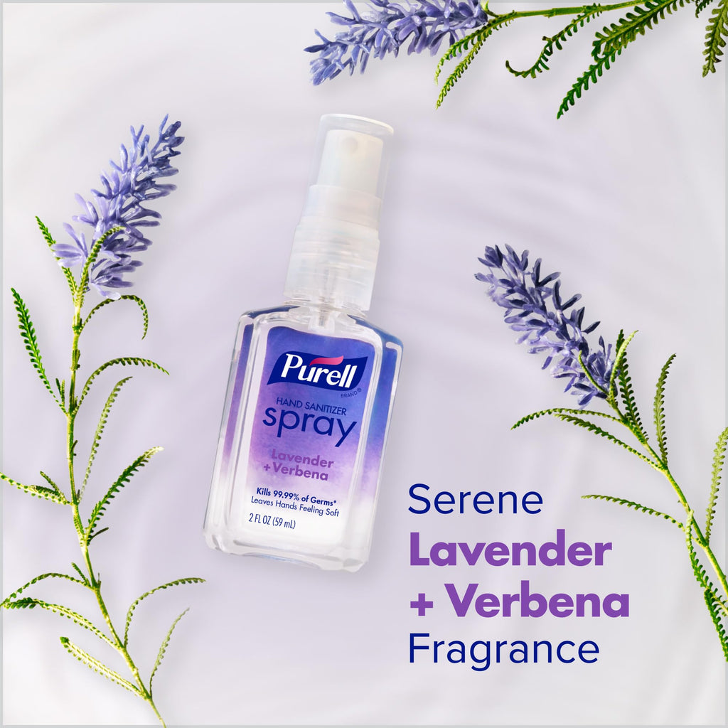 PURELL Hand Sanitizer Spray, Infused with Essential Oils, Scented Variety Pack, 2 fl oz Travel-Size Bottle (Pack of 6) - 2026-04-ECMP