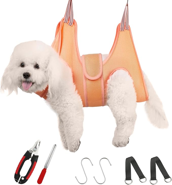 Guzekier Dog Grooming Hammock Harness for Dogs, Dog Nail Clipper