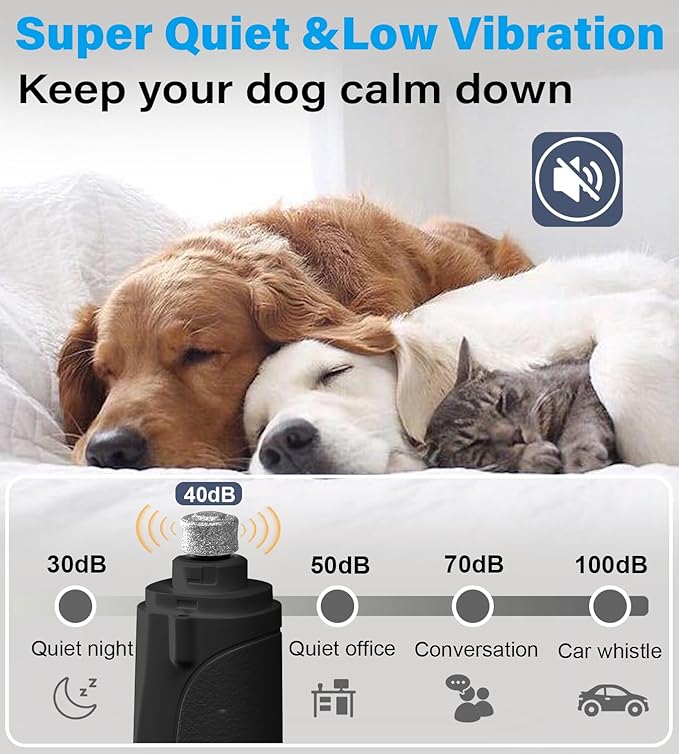 2 in 1 Dog Nail Clippers & Cat Nail Clippers Trimmers for Large Medium Small Dogs Cats Claw Trimmer Quick Sensor and Safety Guard USB Rechargeable Dogs Nail Trimmer with Catcher & 2 LED Lights