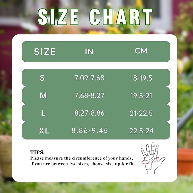 HANDLANDY Leather Gardening Gloves, Thorn Proof Long Gauntlet Heavy Duty Garden Gloves, Elbow Length Rose Pruning Weeding Yard Glove (Medium, Green)