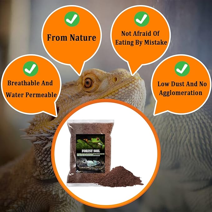 BNOSDM Reptile Soil Substrate Fluffy Small-Strand Reptile Substrate and Snake Bedding Clean Natural Terrarium Bedding for Lizards Snakes Tortoises Tarantulas
