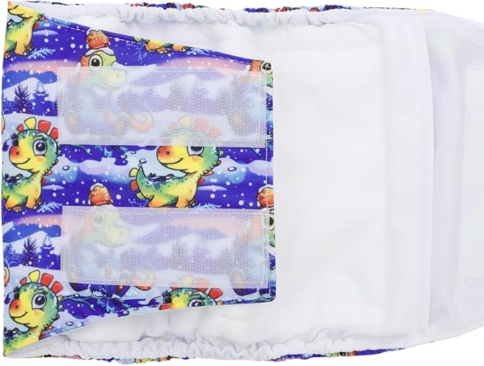 CuteBone Dog Diapers Male Belly Bands 3 Pack for Male Dogs Reusable Puppy Wraps DM65M