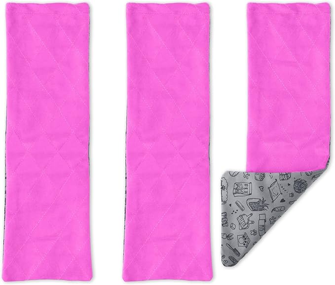 Paw Inspired Fleece Liners for Ferret Nation, Critter Nation Cage Ramp for Ferrets, Rats, Chinchillas, Hedgehogs & Other Small Animals (Pink, Ramp Cover - 3 Pack)