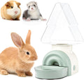 mini&moe Rabbit Water Bottle - 17.6oz Guinea Pig Water Bottle No Drip for Cage Automatic Gravity Silent Hanging Bunny Water Dispenser with Floating Bowl for Hamster, Gerbils, Ferret, Chinchilla