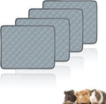 4 Pack Guinea Pig Cage Liners Washable Super Absorbent Guinea Pig Bedding Waterproof Reusable Guinea Pig Pee Pads Anti Slip Mat for Small Animals Rabbit Hamster Rat - 24" x 18"