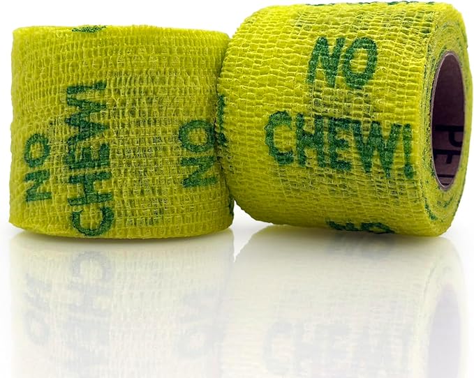 PetFlex No Chew – Flexible Self-Adhering Elastic Bandage for Wound Care – First Aid Wrap for Small Animals Like Dogs, Cats, and Other Pets - 2 inch, 2 Rolls