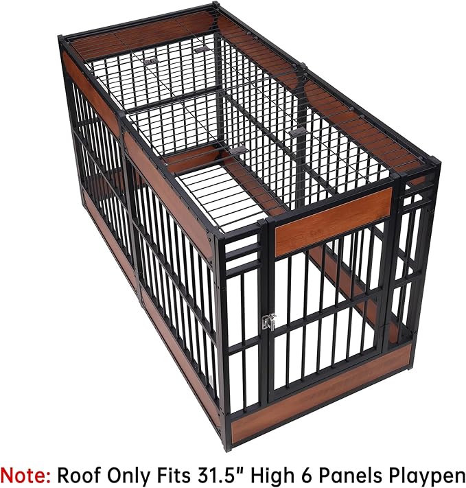 Heavy Duty Dog Fence Roof for 31.5" High Exercise Pens, Easy Assembly, Compatible (Roof Only)