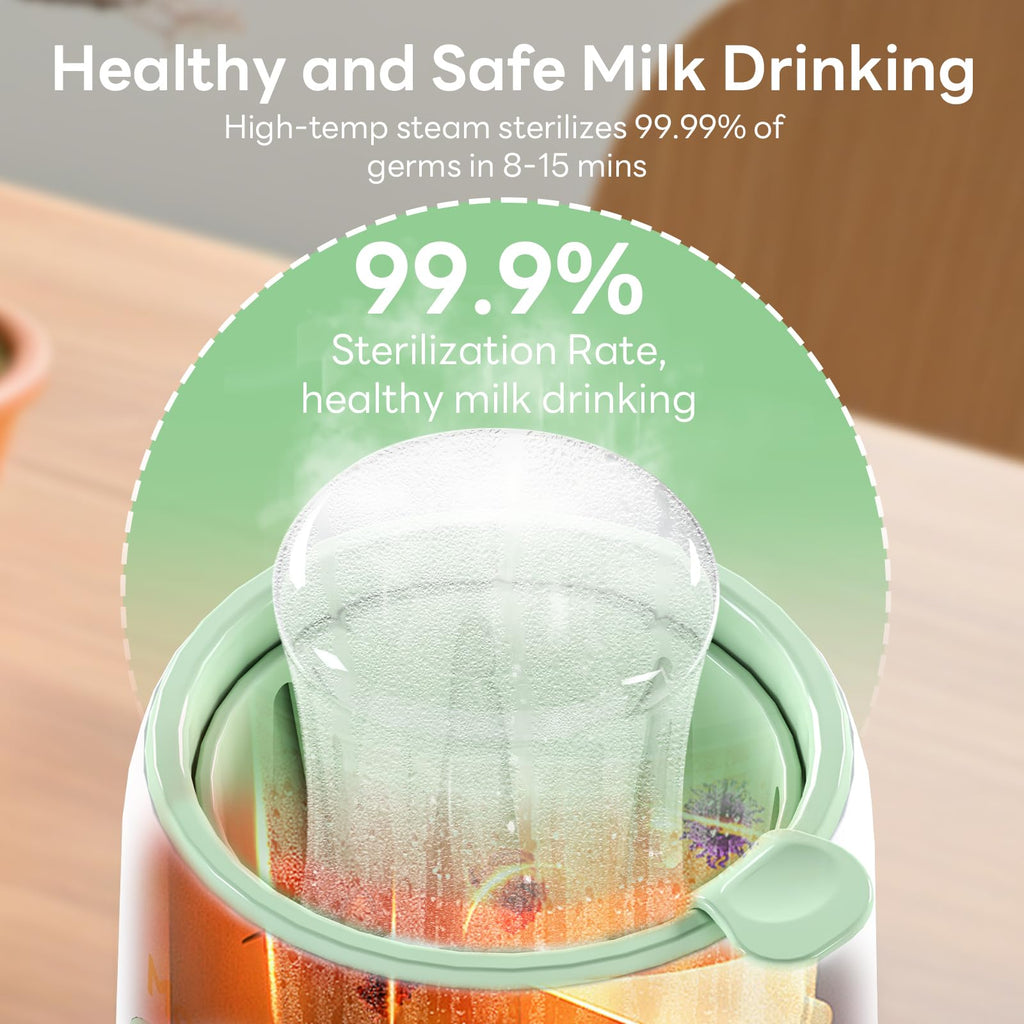 Bottle Warmer, 8-in-1 Fast Baby Bottle Warmer, Grey | for Breastmilk and Formula, Accurate Temperature Control, Automatic Shut-Off, Multifunctional for All Bottles