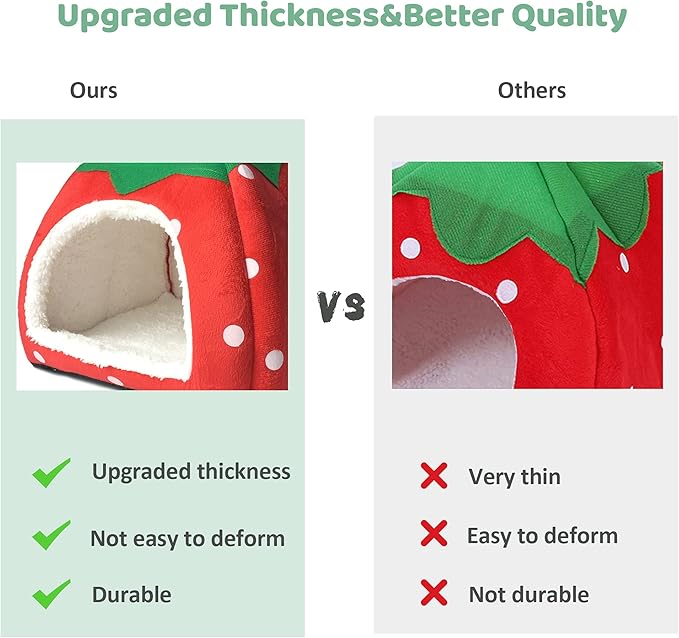 Guinea Pig Hideout 2 Pack Guinea Pig Bed House Cage Accessories Cozy Hide-Out for Hedgehog Ferret Chinchilla&Other Small Animals