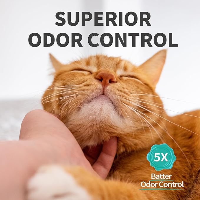 Cat Litter Crystals No Clumping Odor Control Kitty Litter Non-Clumping No scooping Low Dust, Low Tracking, Dehydrates Waste Cologne - 17.2 lbs (4 x 4.3 lb Packs)