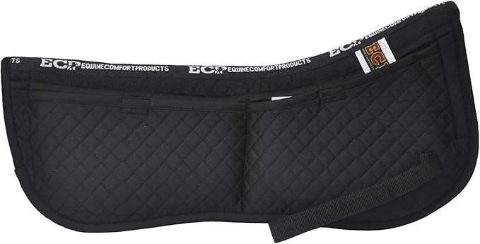 ECP Equine Comfort Products Adjustable Shock Absorbing Memory Foam Half Saddle Pad, Injury Prevention & Pressure Relief, Customizable Fit, Breathable for All Riding Styles