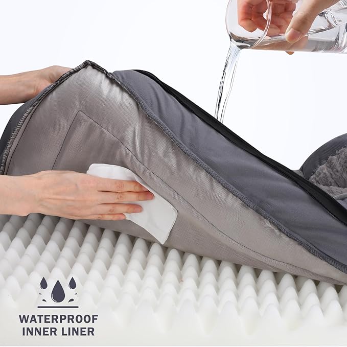 INVENHO Orthopedic Dog Beds Large Sized, XL Washable Dog Sofa with Egg-Crate Foam, Waterproof Lining and Non-Skid Bottom