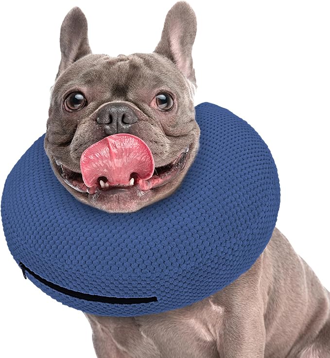Supet Inflatable Dog Cone Collar for Dogs to Stop Licking, Dog Donut Collar After Surgery, Soft Pet Cone for Small Medium Large Dogs