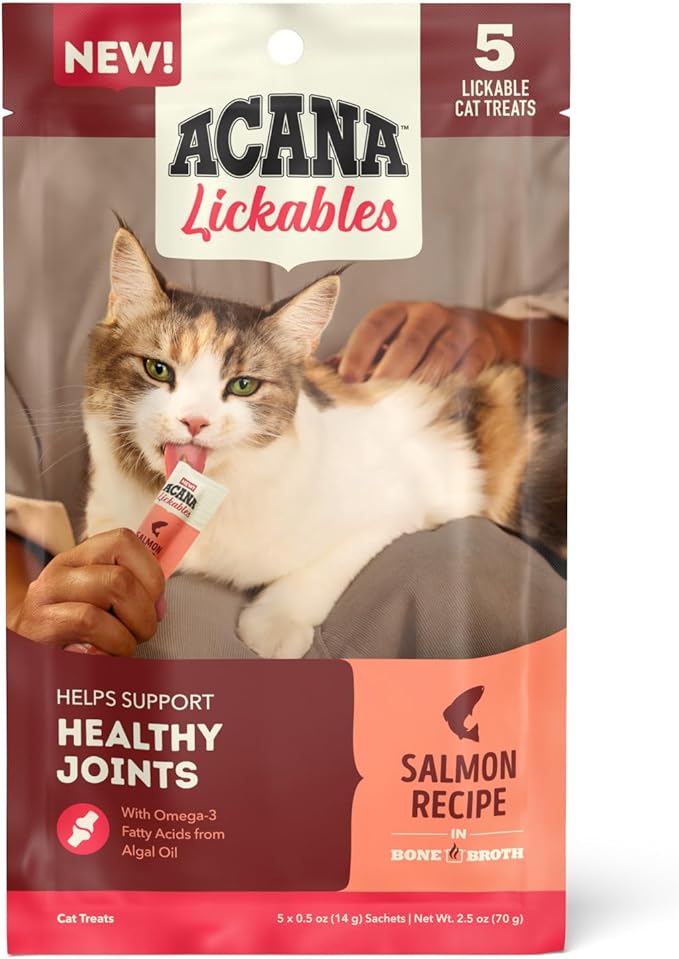 ACANA Lickables Cat Treats Salmon Recipe .5oz Tubes (5 Count)