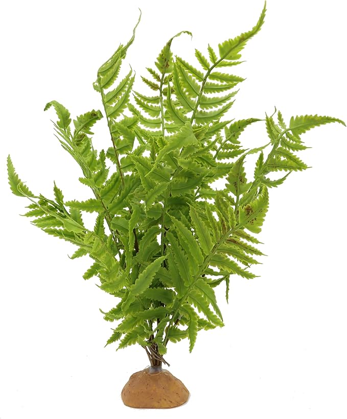 JIHAQUA Lifelike Reptile Tank Plant Decor - Realistic Artificial Plastic Plant for Terrariums and Pet Enclosures (Style B)