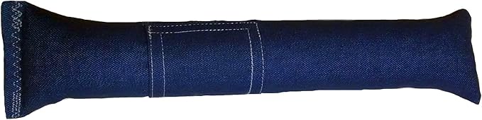 15" Cat Kicker Toy with Refillable Catnip Pocket (Denim) - Filled with Premium Canadian Catnip