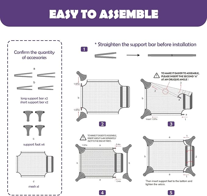 Outdoor Elevated Dog Bed With Portable Bag, Easy to Assemble for Medium Small Dogs, Raised Cot With Pet-Friendly Feet, Breathable Mesh for Camping or Travel, Dark Grey
