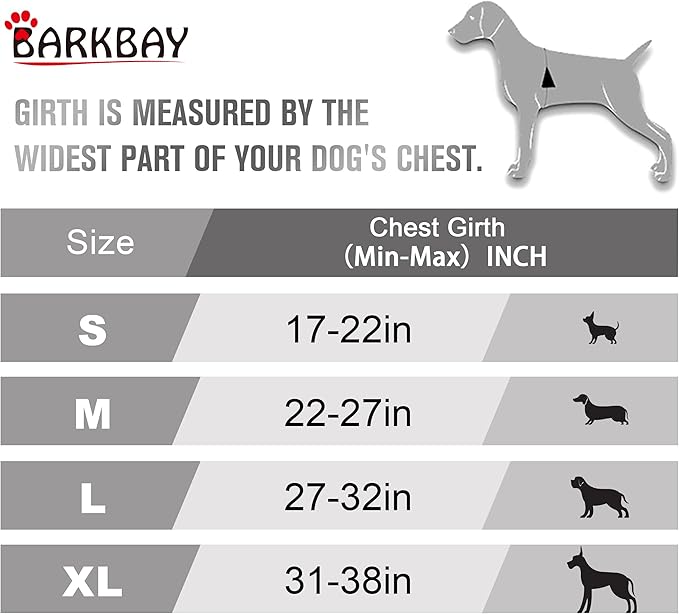 BARKBAY No Pull Dog Harness Front Clip Heavy Duty Reflective Easy Control Handle for Large Dog Walking(Black,XL)