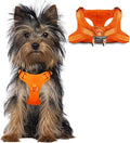 Dog Harness Step in Dog Vest Harness, Reflective Adjustable Puppy No Pull Harness Breathable Soft for Small and Medium Dogs Cats, Orange, XXS