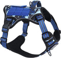 BUMBIN Tactical Dog Harness for Small Dogs No Pull, Famous TIK Tok No Pull Puppy Harness, Fit Smart Reflective Pet Walking Harness for Training, Adjustable Dog Vest Harness with Handle Blue Camo S