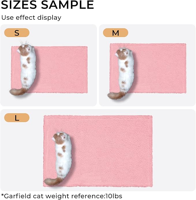 Luciphia 1 Pack 3 Calming Dog Blanket Fluffy Premium Fleece Pet Blankets Soft Sherpa Throw for Dogs Puppy Cat Pink Medium (30" x20")