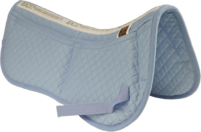 ECP Equine Comfort Products Adjustable Shock Absorbing Memory Foam Half Saddle Pad, Injury Prevention & Pressure Relief, Customizable Fit, Breathable for All Riding Styles