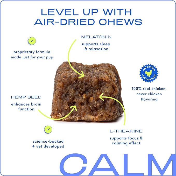 Native Pet Calming Chews for Dogs - Melatonin for Dogs Anxiety Relief - Grain Free All Natural Hemp Calming Treats & L-Theanine Helps Manage Stress & Separation Anxiety - Puppy Sleep Aid - 60 Chews