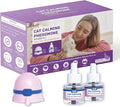 Cat Calming Diffuser, Cat Calming Pheromone Diffuser, Safe Cat Anxiety Relief, Lasts 60 Days, Reduce Stress, Cat Pheromone Diffuser (1Diffusers+2Refills), Calming Cat Pheromone Diffuser