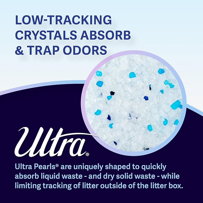 Ultra Pearls Cat Litter - 99.9% Dust Free, Low Tracking, Soft on Paws, Fragrance Free - 5 Lbs.