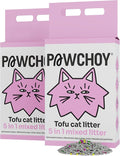 5 in 1 Mixed Cat Litter – Clumping, Flushable, Ultra Absorbent & Fast Drying | 100% Natural, Dust-Free, Low Tracking | with Activated Carbon for Superior Odor Control (5.5 lbs × 2 Bags)