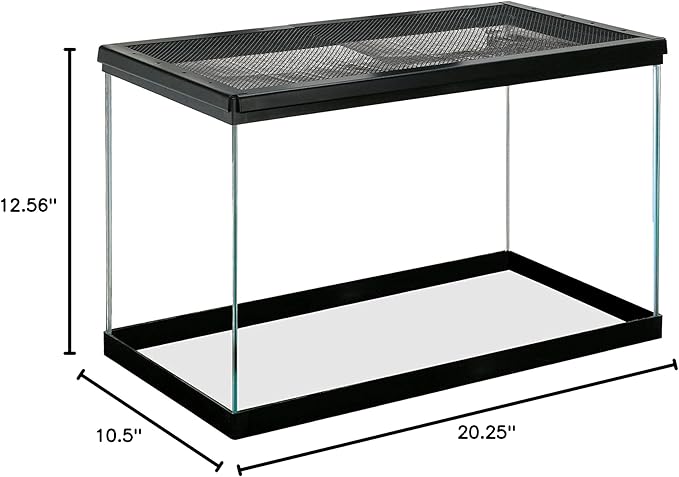 Zilla 10 Gallon Pet Reptile Starter Habitat Kit with Light and Heat for Small Desert Dwelling Animals
