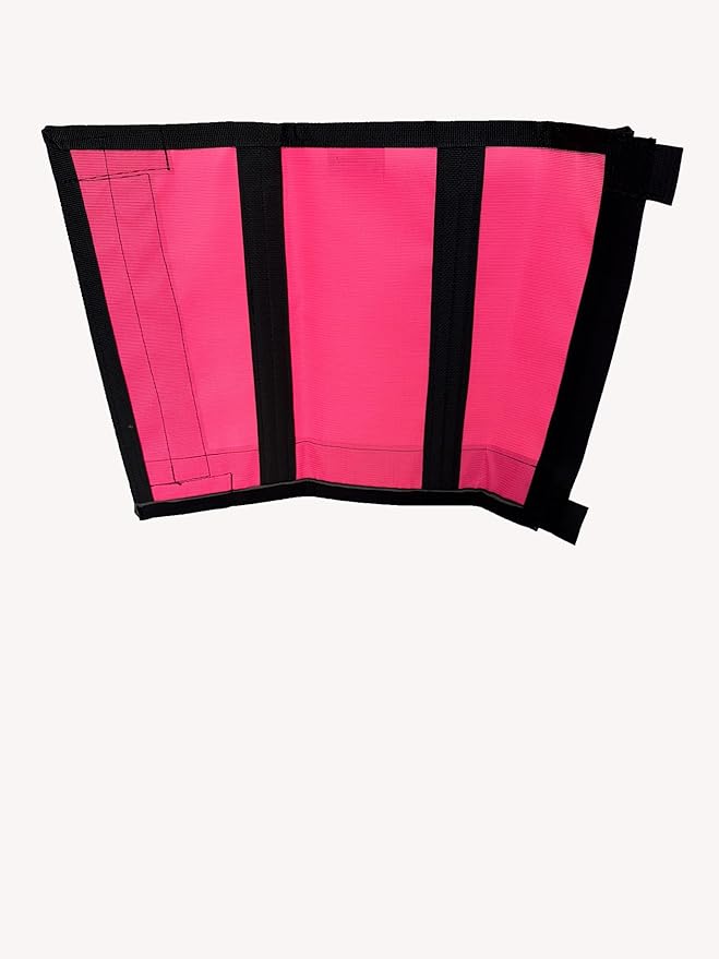 Warrior Fly Boots for Horses - Breathable Mesh Horse Boots for Fly Protection & Leg Comfort - Set of 4 (Goliath Warrior, Neon Pink)