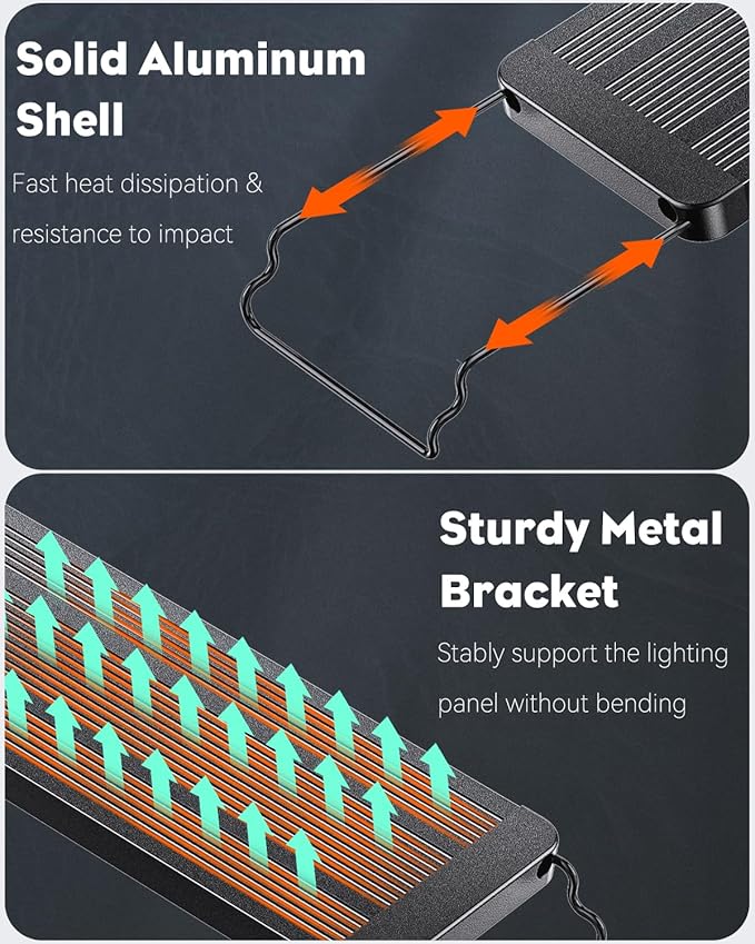 Pawfly 26W Saltwater Aquarium Light for 24" to 30" Fish Tanks Dimmable LED Reef Light for Coral Extendable Marine Fish Tank Light with Full Spectrum D/N Mode Timer Auto On/Off Adjustable Brightness