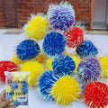10 Pieces Sparkle Pom Pom Balls for Cat - Interactive Glitter Balls, Multicolor, Size of 2 inches, Best as Kitten Play Toys…