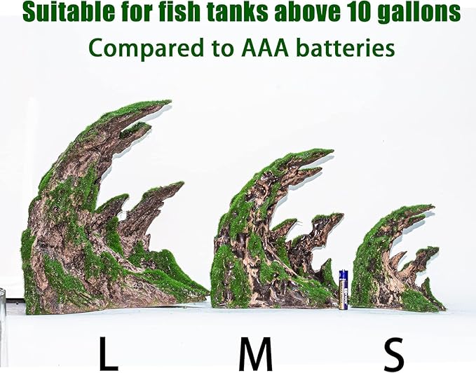 Novelsite Fish Tank Accessories, Aquarium Decorations, Scenery, Rock Ornaments - Create Aquatic Beauty with Premium Aquarium Decorations,17" W x 8.6" H x 5" D